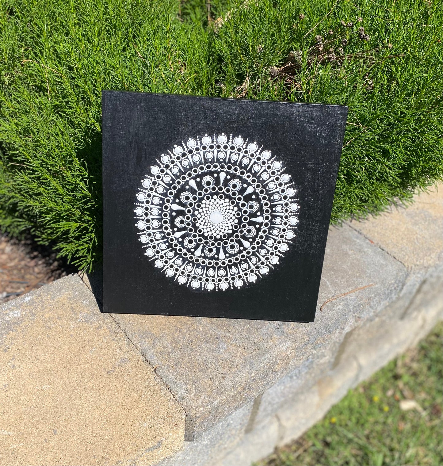 12 inch Dot Mandala on MDF base