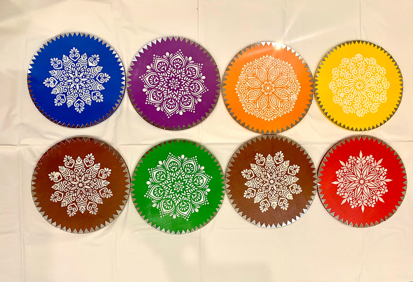 Hand Painted 8 inch Mandala Wall Art (Multiple Options)