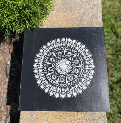 12 inch Dot Mandala on MDF base