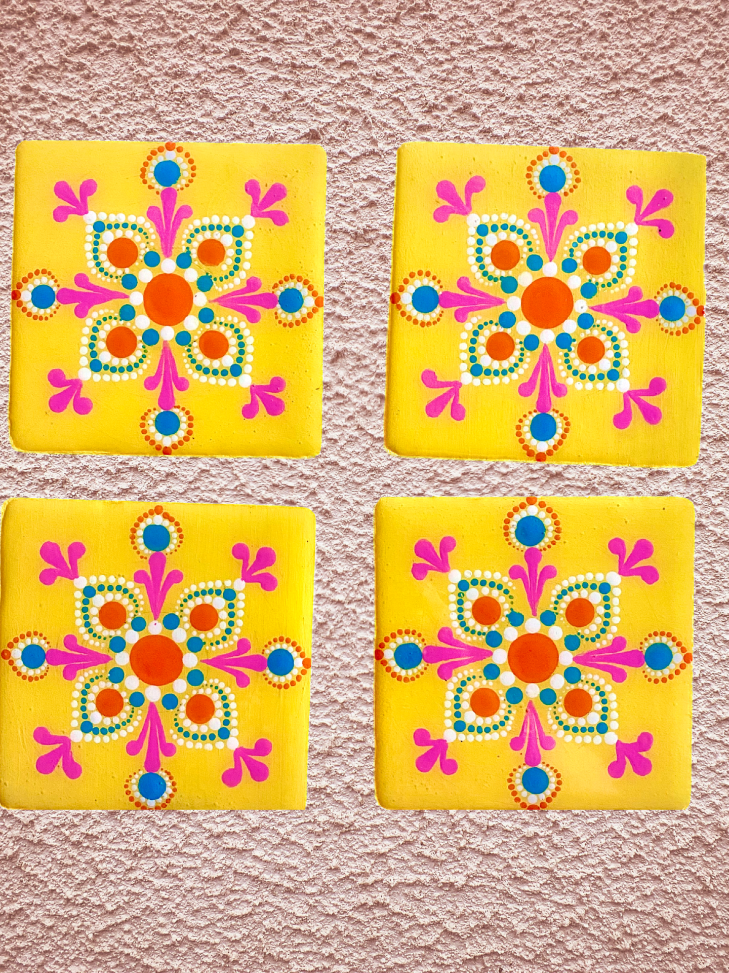 Hand Painted Coaster Set