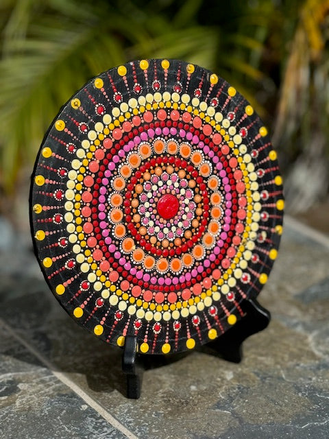 Gorgeous Hand Painted 8 inch Dot Mandala Wall Art