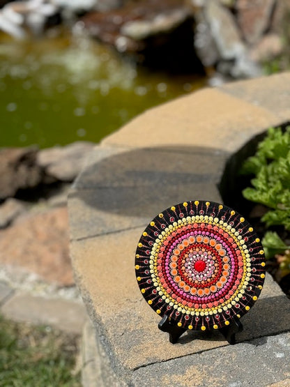 Gorgeous Hand Painted 8 inch Dot Mandala Wall Art