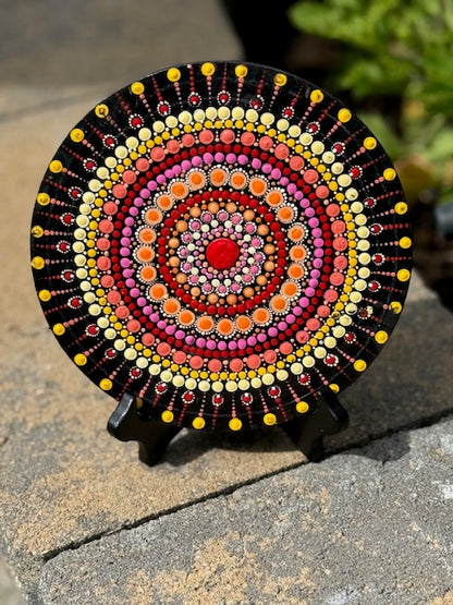 Gorgeous Hand Painted 8 inch Dot Mandala Wall Art