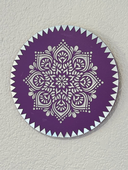 Hand Painted 8 inch Mandala Wall Art (Multiple Options)