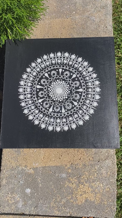 12 inch Dot Mandala on MDF base